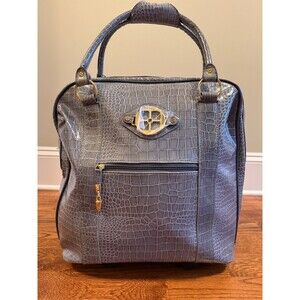 IMAN Global Chic Rolling Carryon On Bag Luggage Gray NWOT Hidden Handle